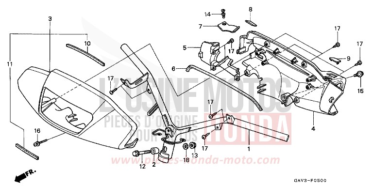 ROHRGRIFF/GRIFFABDECKUNG von CB1300 Super Bold'or ABS PROCYON RED METALLIC (R203) von 1995